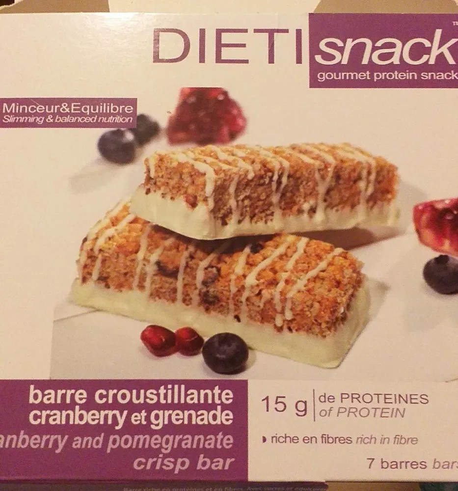 Barre cranberry et grenade