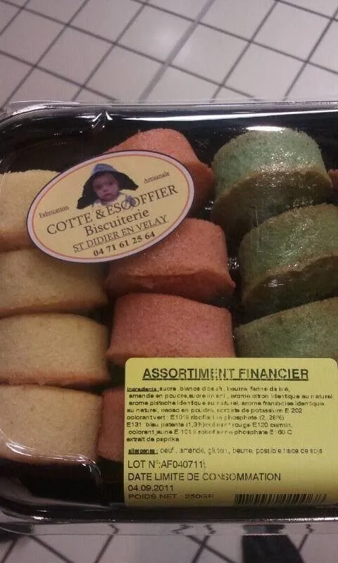 Assortiment de financiers COTTE ET ESCOFFIER