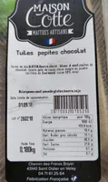 Tuiles pépites chocolat