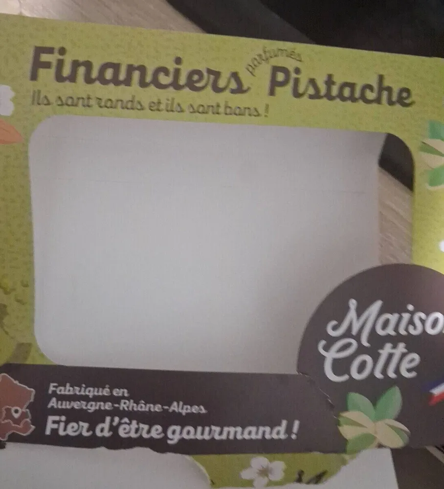 Financiers pistache