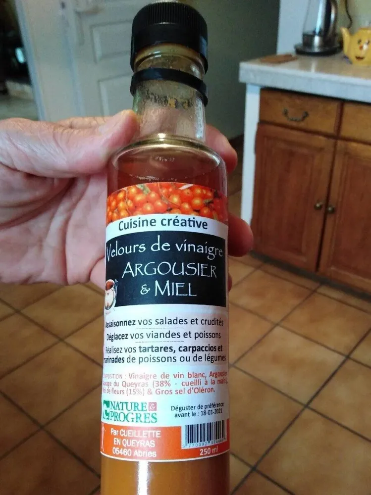 Velours de vinaigre argousier et miel