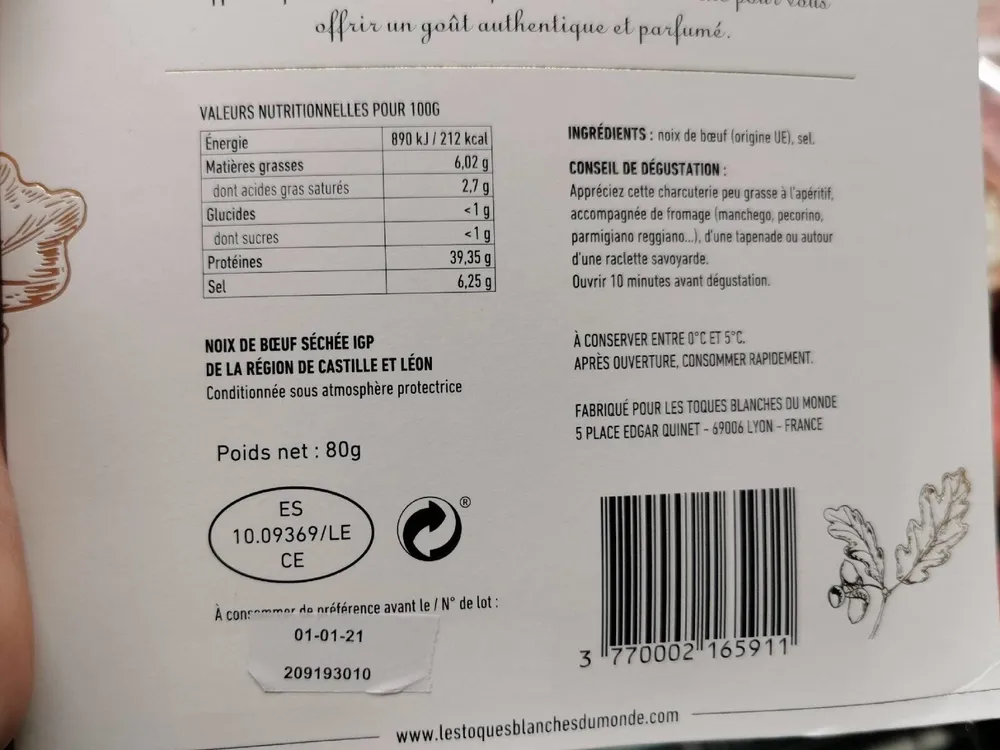 Noix de bœuf séchée