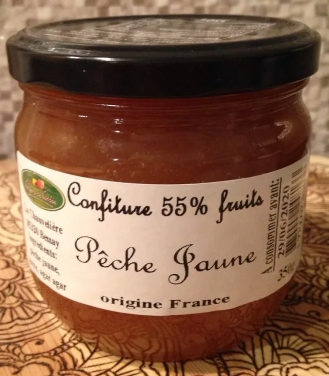 Confiture 55% fruits Pêche jaune