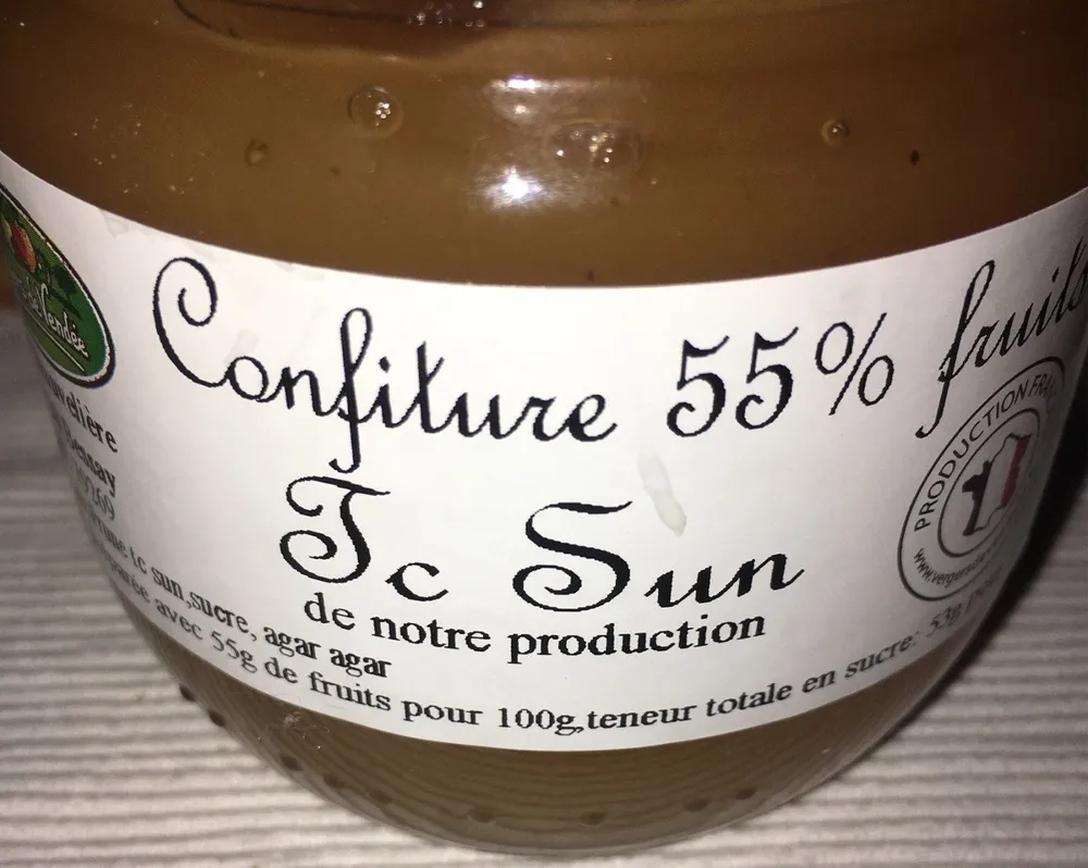 Confiture 55% fruits Tc Sun