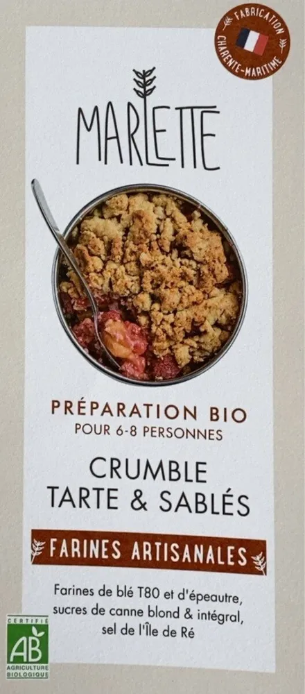 Préparation Bio Pour Crumble Tarte & Sablés