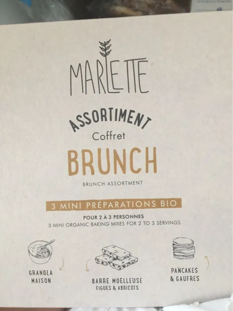 Coffret Brunch,Assortiment De 3 Mini Préparations Bio