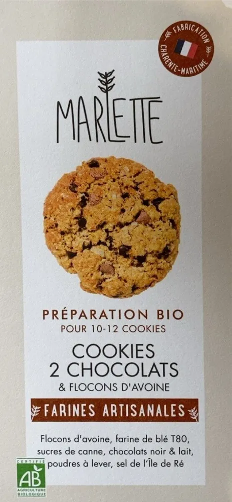 Cookies 2 chocolats & flocons d’avoine