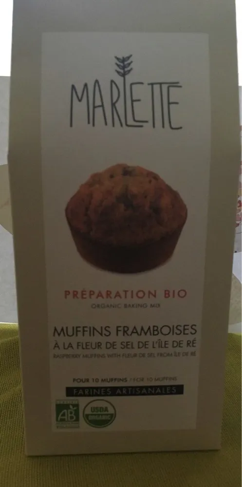 Muffins framboises a la fleur de sel de l'ile de ré