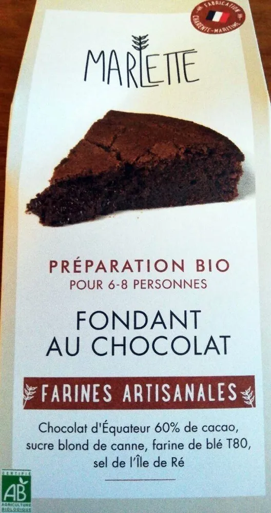 Préparation pour Fondant au chocolat