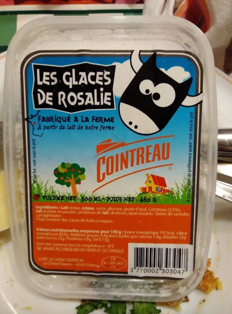 Crème glacée au Cointreau