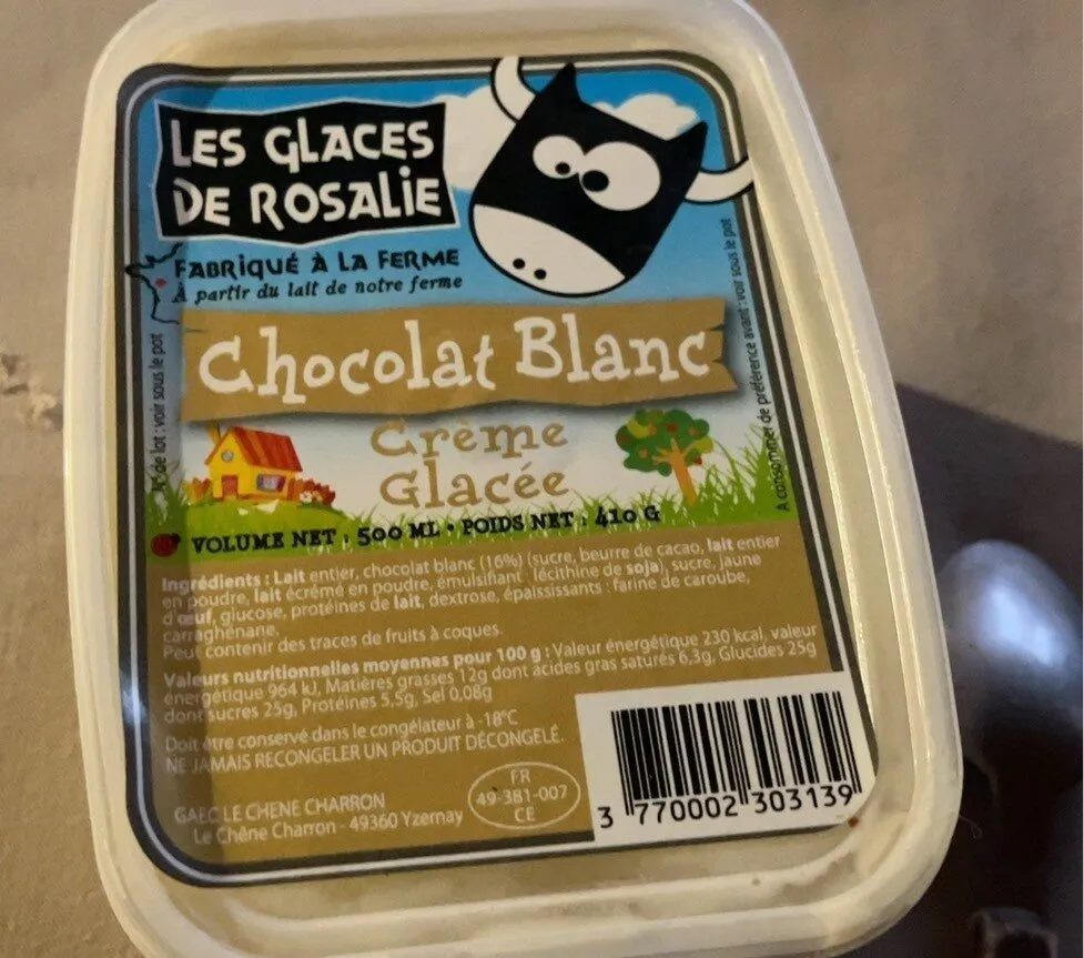 Crème Glacée Chocolat Blanc