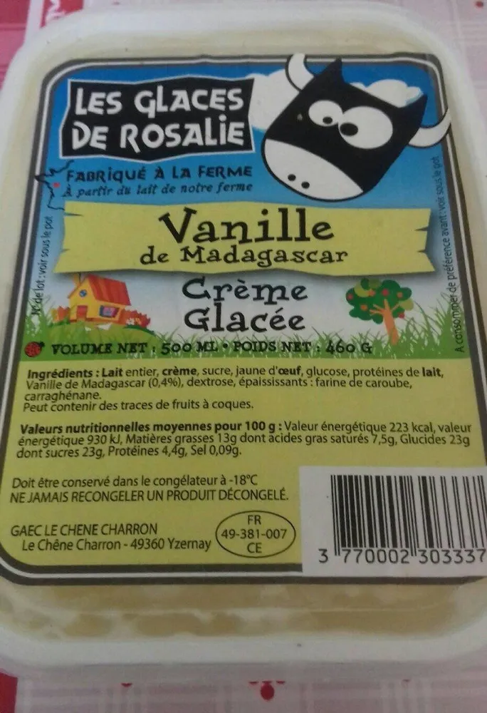 Creme glacee a la vanille de Madagascar