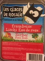 Sorbet plein fruit Framboise Litchi eau de rose