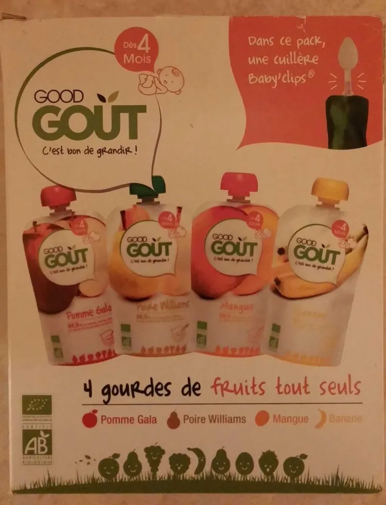 Gourdes de Fruits - Pomme Gala - Poire Williams - Mangue - Banane