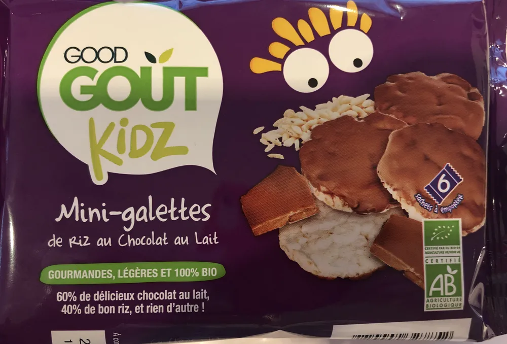 Mini-galettes de riz au chocolat au lait-Good Gout Kidz-84g