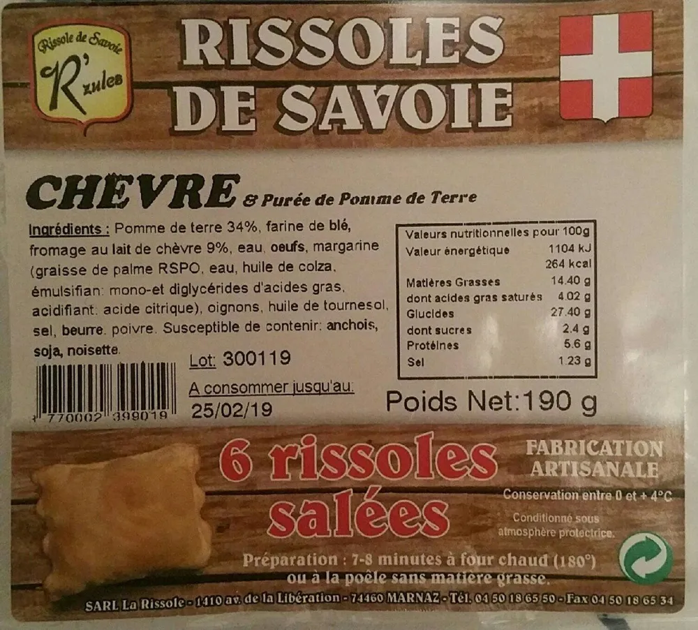 Rissolé de Savoie chèvre
