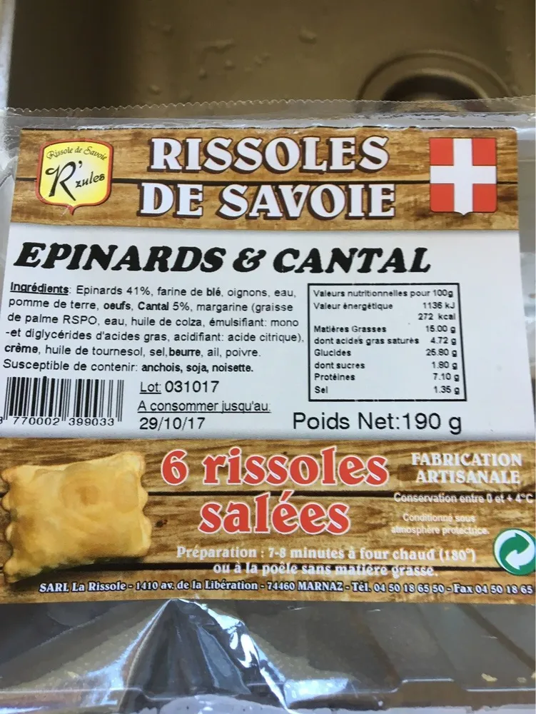 Rissoles de savoie