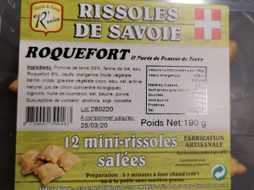 Rissoles de Savoie Roquefort