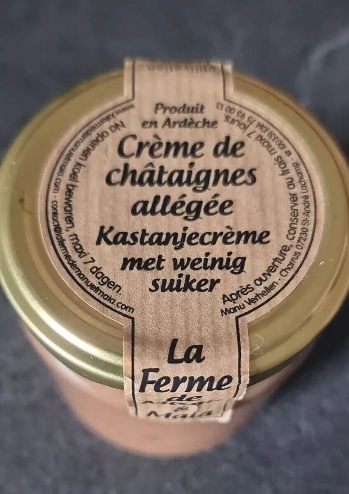 Crème de châtaignes allégée