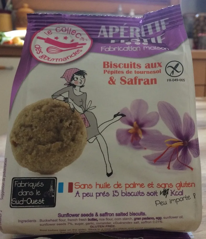 Biscuit aux pépites de tournesol & safran