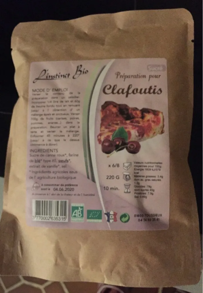 Prepation pour clafoutis