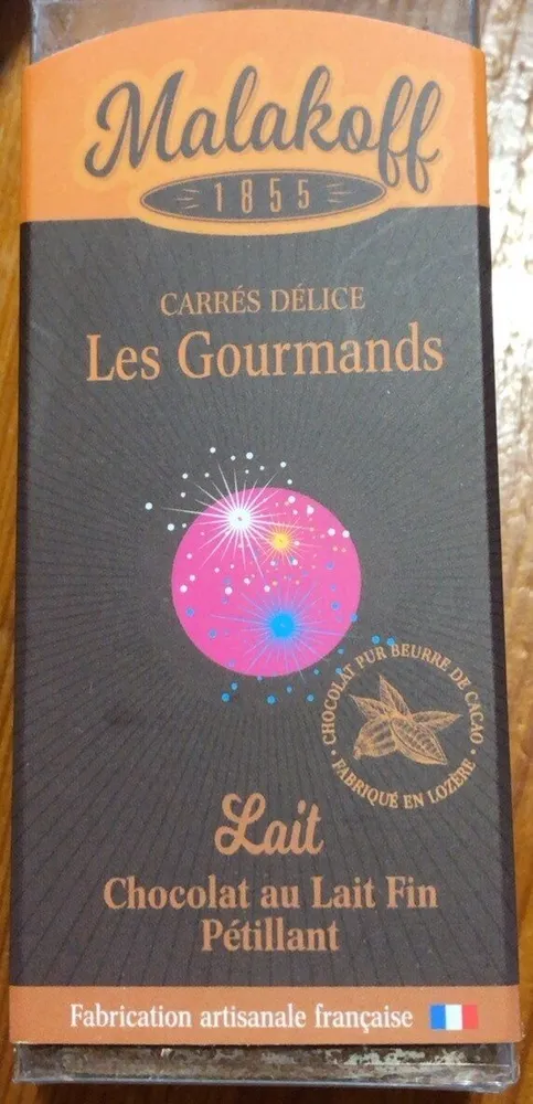 Carrés delice les gourmands chocolat au lait