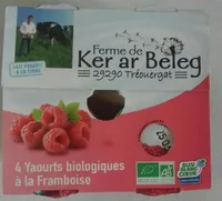 Yaourts biologique à la framboise