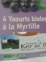 Yaourt biologique à la myrtille