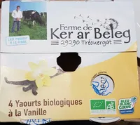 Yaourts biologiques à la vanille