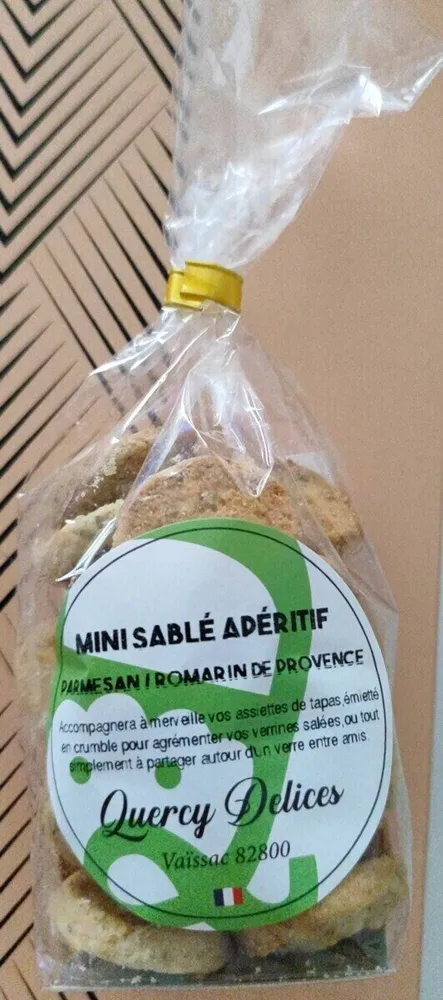 Mini sablé apéritif parmesan/romarin de provence