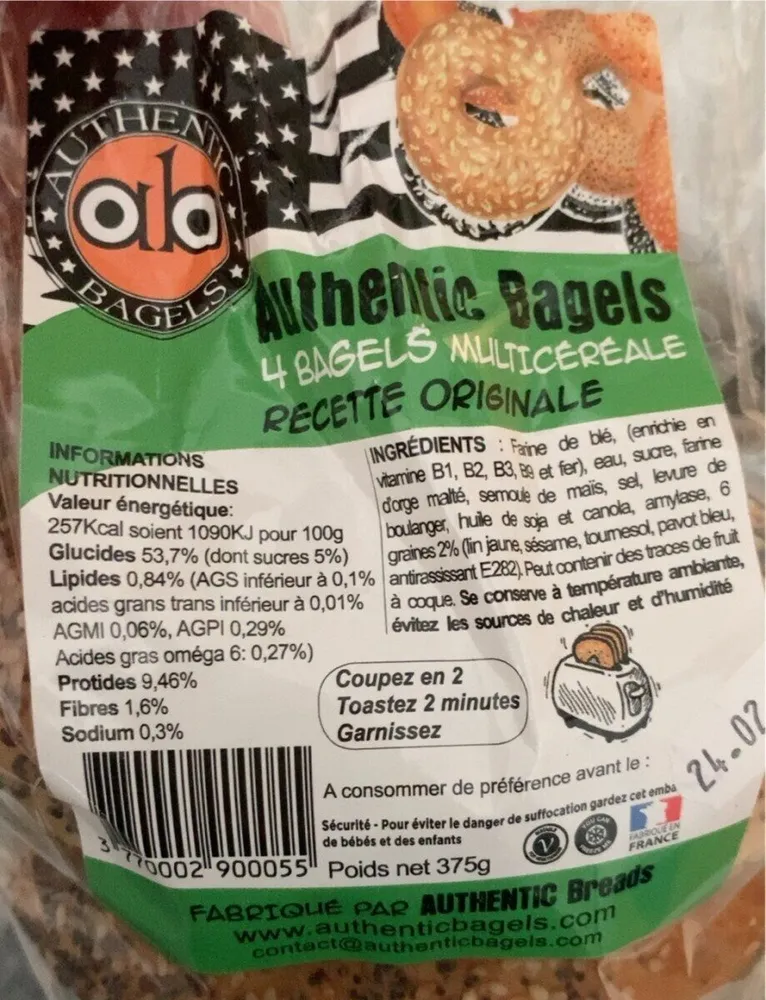 Authentic bagels