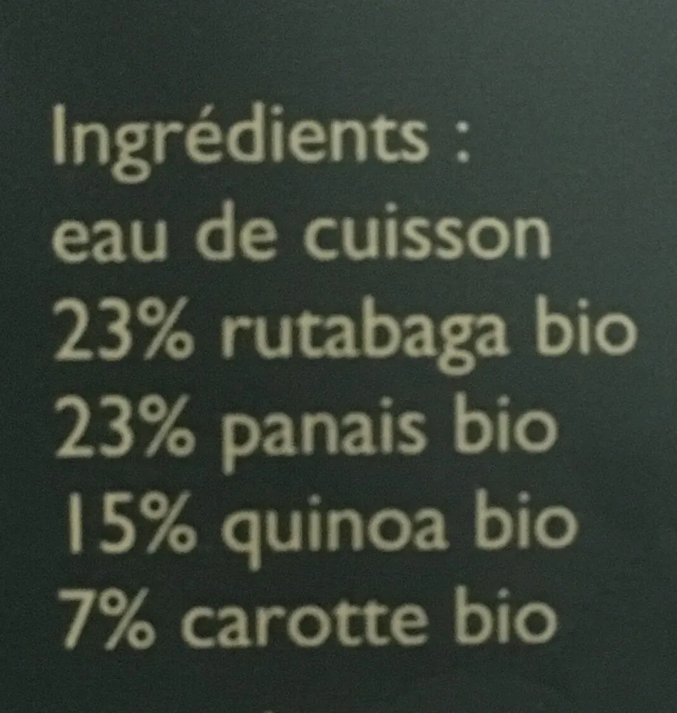 Quinola Baby - Rutabaga Panais, Carotte & Quinoa Bio