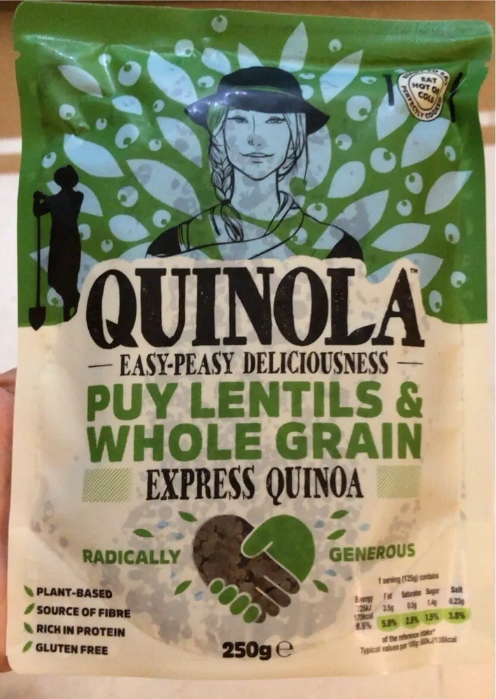 Puy lentils and whole grain quinoa