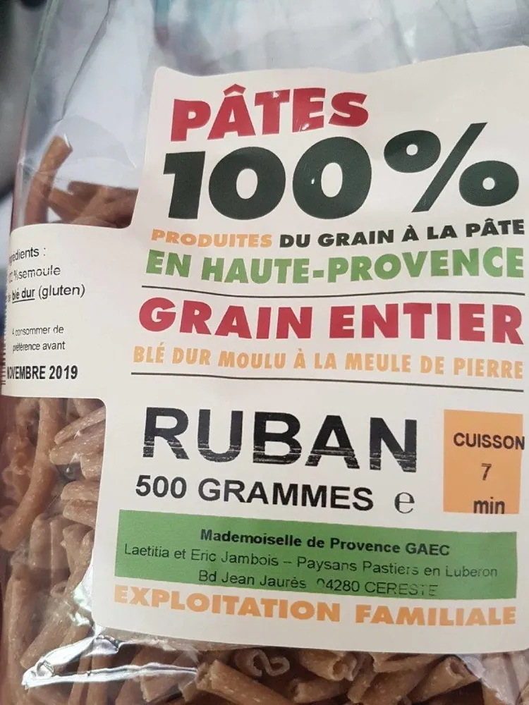 Pâtes 100% blé dur