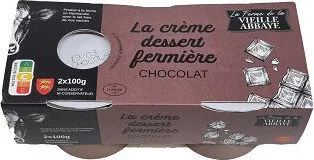 Crème dessert fermière chocolat