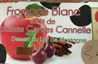 Fromage blanc sur lit de pommes cerises canelle