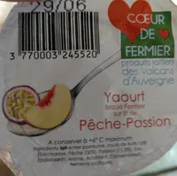 Yaourt brassé sur lit de Pêche-Passion