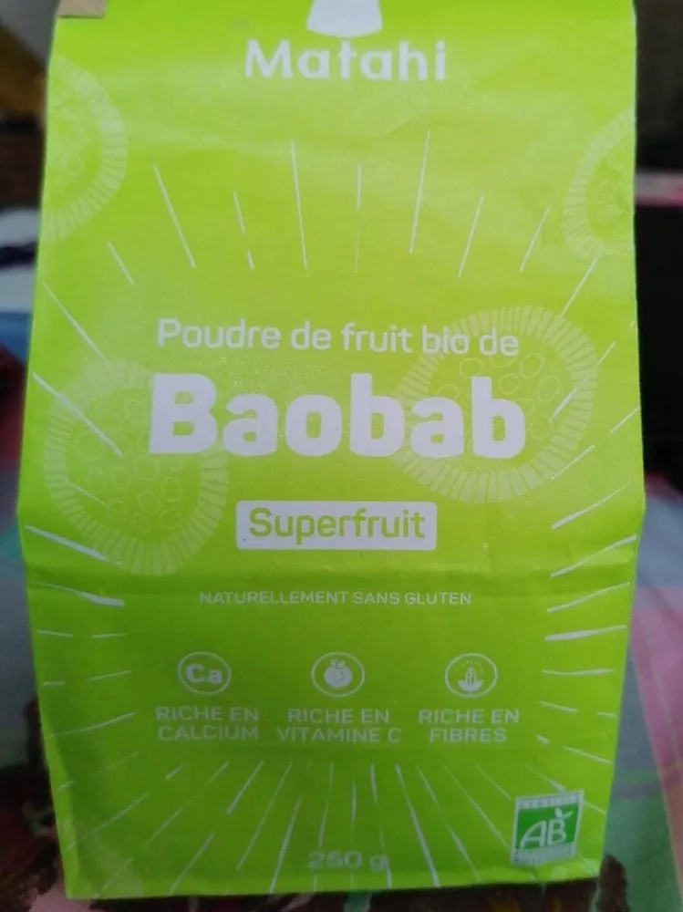 Poudre de fruit bio de baobab