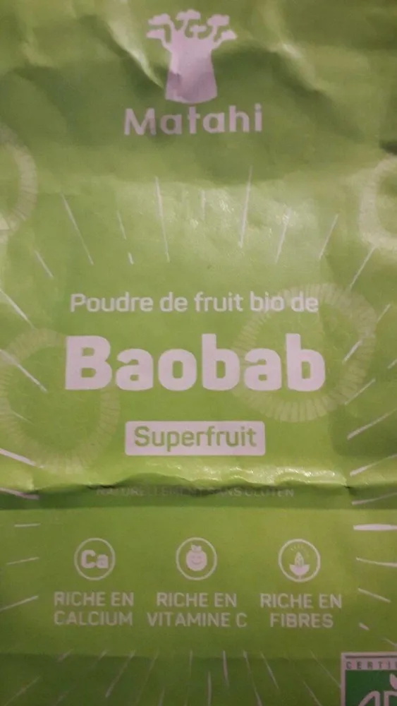 Poudre de fruit bio de baobab