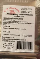 2 Fromages de Chèvre fermiers au lait cru