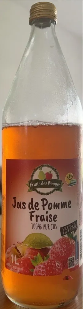 Jus de pomme fraise