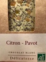 Chocolat blanc citron pavot