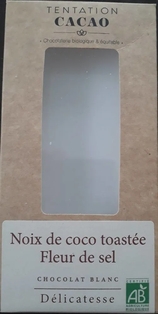 Noix de coco toastée fleur de sel Chocolat blanc