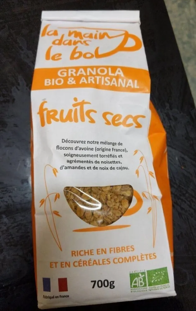 Granola bio artisanal fruits secs