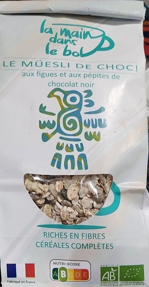 Le muesli de choc ! figues pépites de chocolat noir