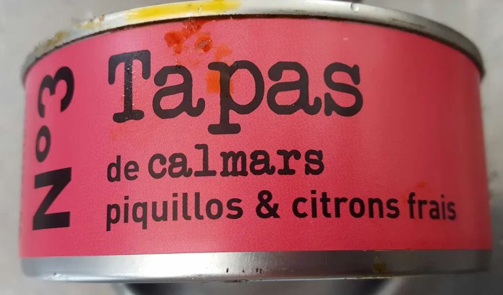 N°3 Tapas de calmars piquillos & citrons frais