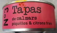 N°3 Tapas de calmars piquillos & citrons frais