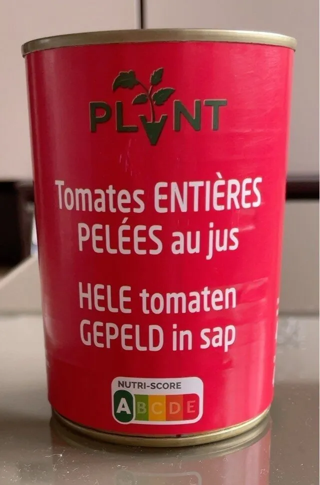 Tomates entières pelées au jus