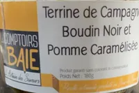 Terrine de campagne boudin noir et pomme caramélisée