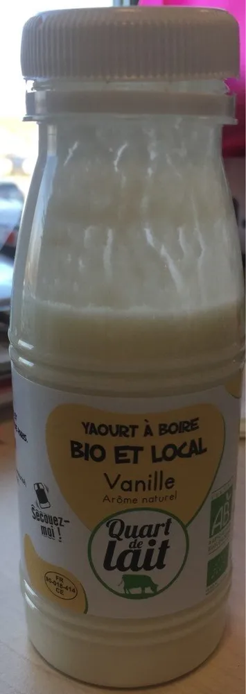 Yaourt à boire bio et local vanille